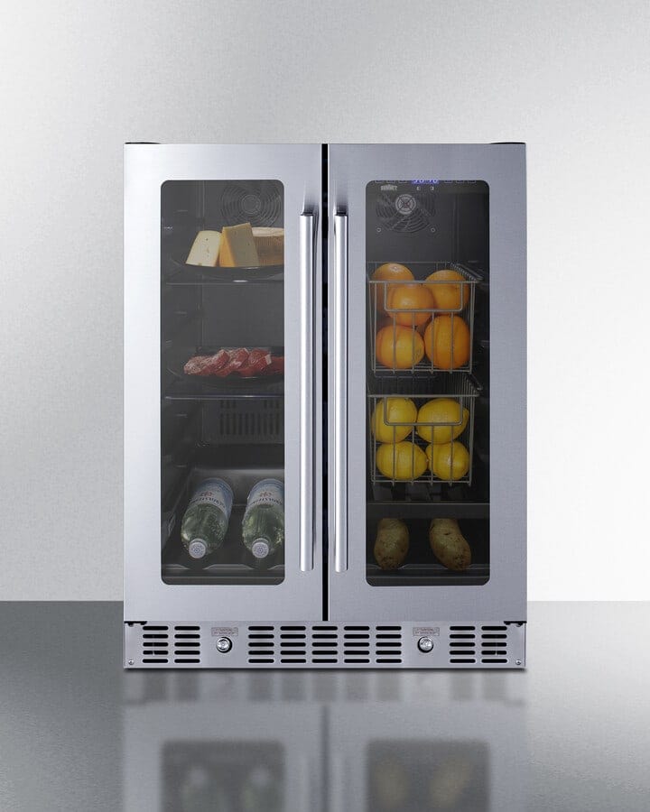 Summit 24" Dual Zone Built-in Produce Refrigerator ALFD24WBVCSSPANTRY Refrigerators ALFD24WBVCSSPANTRY Wine Coolers Empire