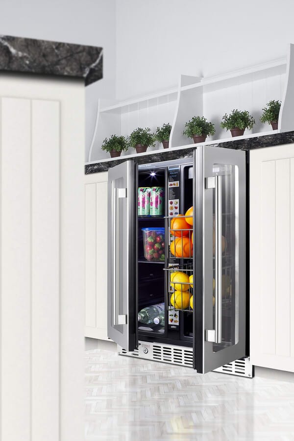 Summit 24" Dual Zone Built-in Produce Refrigerator ALFD24WBVCSSPANTRY Refrigerators ALFD24WBVCSSPANTRY Wine Coolers Empire