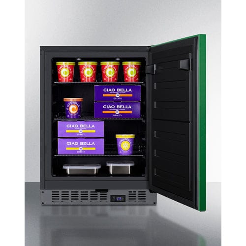 Summit 24" Green Door Built-In All-Freezer ALFZ53G Refrigerators ALFZ53G Wine Coolers Empire