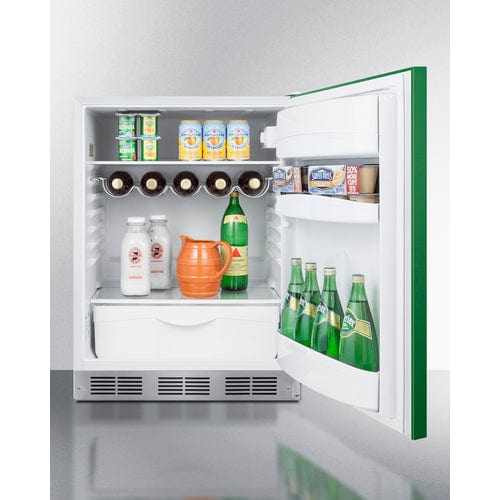 Summit 24" Green Finish All-Refrigerator BAR611WHG Refrigerators BAR611WHG Wine Coolers Empire