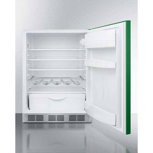 Summit 24" Green Finish All-Refrigerator BAR611WHG Refrigerators BAR611WHG Wine Coolers Empire