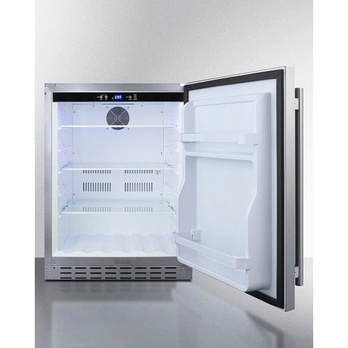 Summit 24 inch Built-In Outdoor Refrigerator AL55OSCSS Refrigerators Wine Coolers Empire