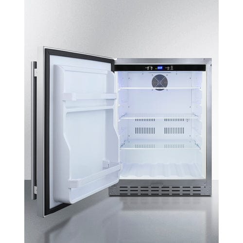 Summit 24 inch Built-In Outdoor Refrigerator AL55OSCSS Refrigerators Wine Coolers Empire