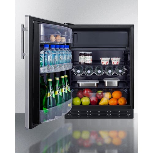 Summit 24" Left Door Hinge ADA Refrigerator-Freezer CT66BK2SSADALHD Refrigerators CT66BK2SSADALHD Wine Coolers Empire