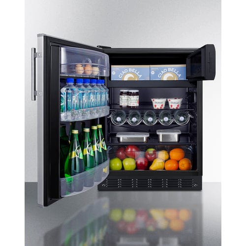 Summit 24" Left Door Hinge ADA Refrigerator-Freezer CT66BK2SSADALHD Refrigerators CT66BK2SSADALHD Wine Coolers Empire