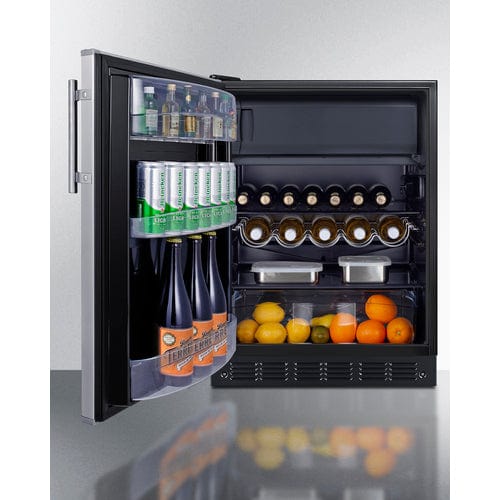 Summit 24" Left Door Hinge ADA Refrigerator-Freezer CT66BK2SSADALHD Refrigerators CT66BK2SSADALHD Wine Coolers Empire