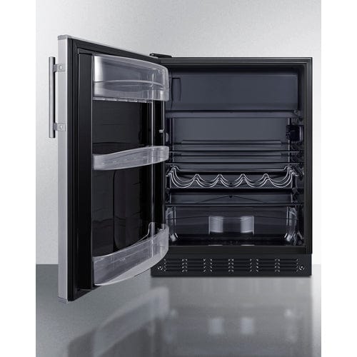 Summit 24" Left Door Hinge ADA Refrigerator-Freezer CT66BK2SSADALHD Refrigerators CT66BK2SSADALHD Wine Coolers Empire