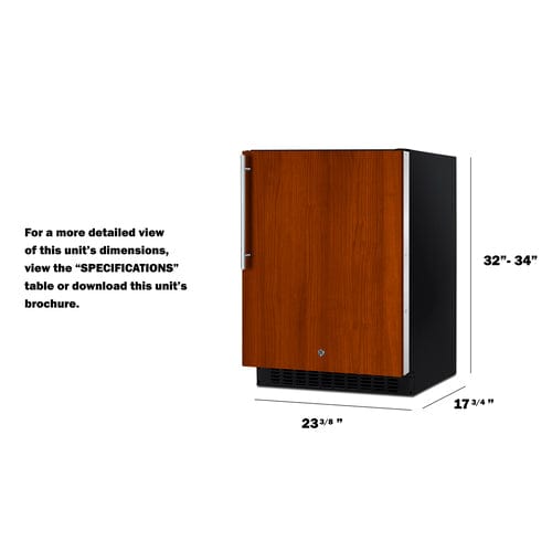 Summit 24" Panel Ready Built-In All-Refrigerator ASDS2413IF Refrigerators ASDS2413IF Wine Coolers Empire