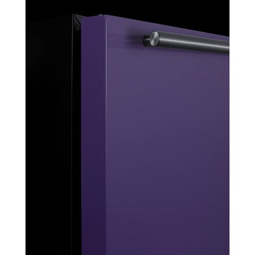 Summit 24" Purple Door Black Cabinet Refrigerator Freezer BRF631BKP Refrigerators BRF631BKP Wine Coolers Empire