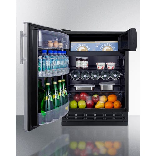 Summit 24" Residential Left Hinge Refrigerator-Freezer CT66BK2SSRSLHD Refrigerators CT66BK2SSRSLHD Wine Coolers Empire