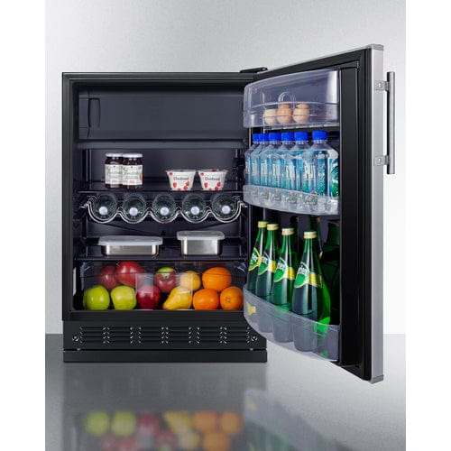 Summit 24" Residential Reversible Door Refrigerator-Freezer CT66BK2SSRS Refrigerators CT66BK2SSRS Wine Coolers Empire