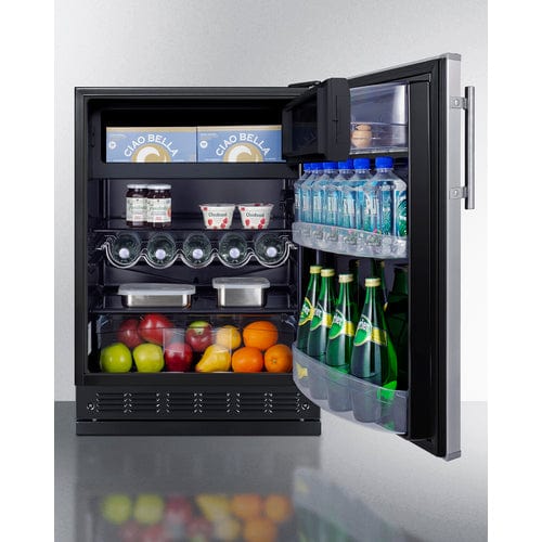 Summit 24" Residential Reversible Door Refrigerator-Freezer CT66BK2SSRS Refrigerators CT66BK2SSRS Wine Coolers Empire