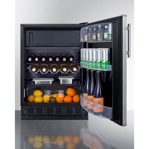 Summit 24" Residential Reversible Door Refrigerator-Freezer CT66BK2SSRS Refrigerators CT66BK2SSRS Wine Coolers Empire
