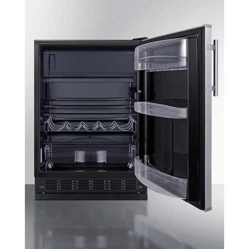 Summit 24" Residential Reversible Door Refrigerator-Freezer CT66BK2SSRS Refrigerators CT66BK2SSRS Wine Coolers Empire