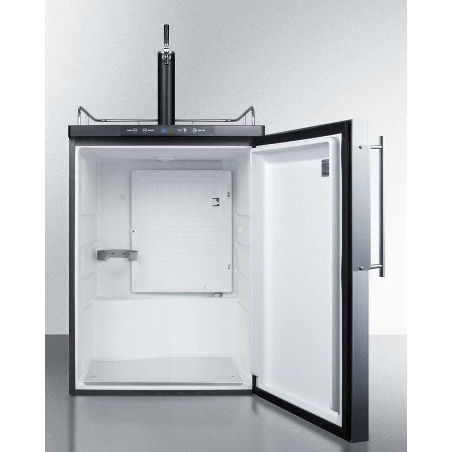 Summit 24" Single Tap Panel Overlay Door Built-In Kegerator SBC635MBIFR Kegerators SBC635MBIFR Wine Coolers Empire