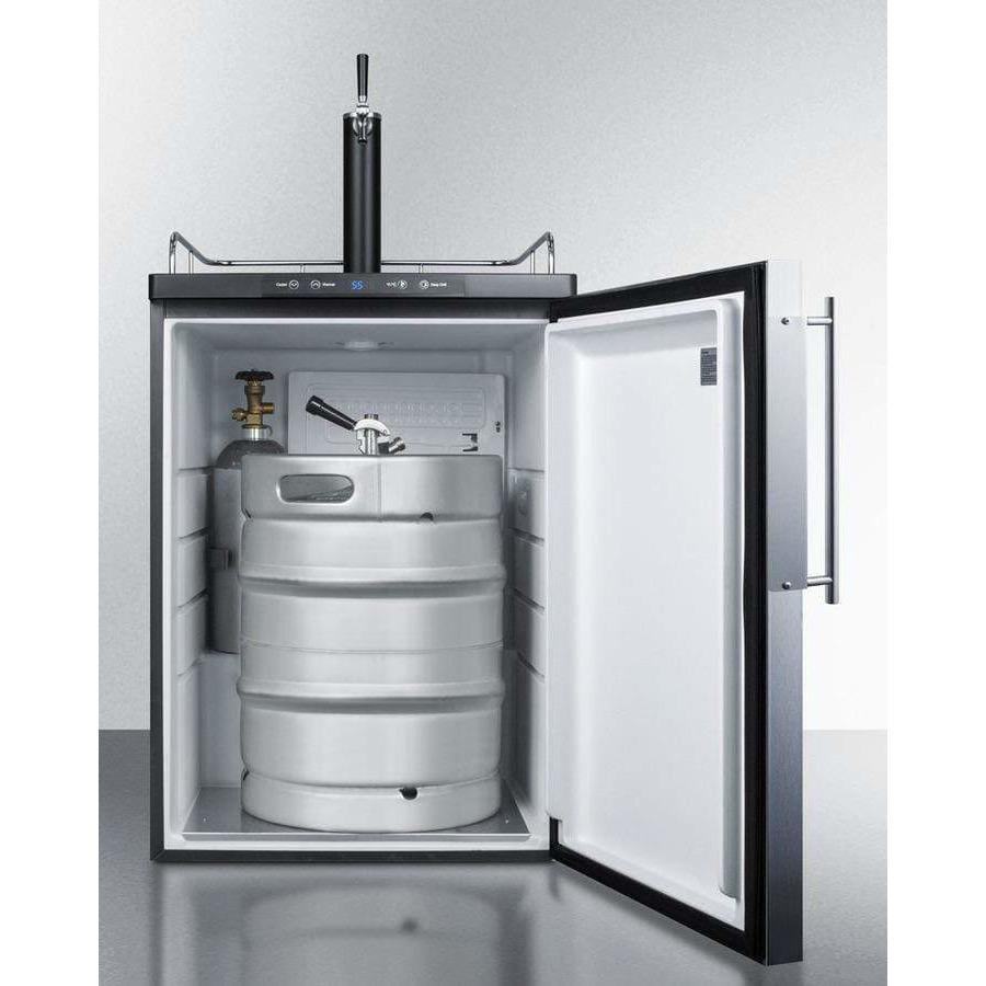Summit 24" Single Tap Panel Overlay Door Built-In Kegerator SBC635MBIFR Kegerators SBC635MBIFR Wine Coolers Empire