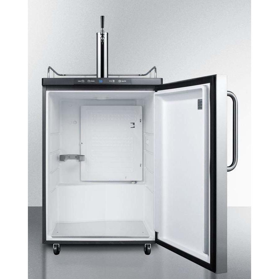 Summit 24" Single Tap Stainless Steel Built-In Commercial Kegerator SBC635MBI7SSTB Kegerators SBC635MBI7SSTB Wine Coolers Empire