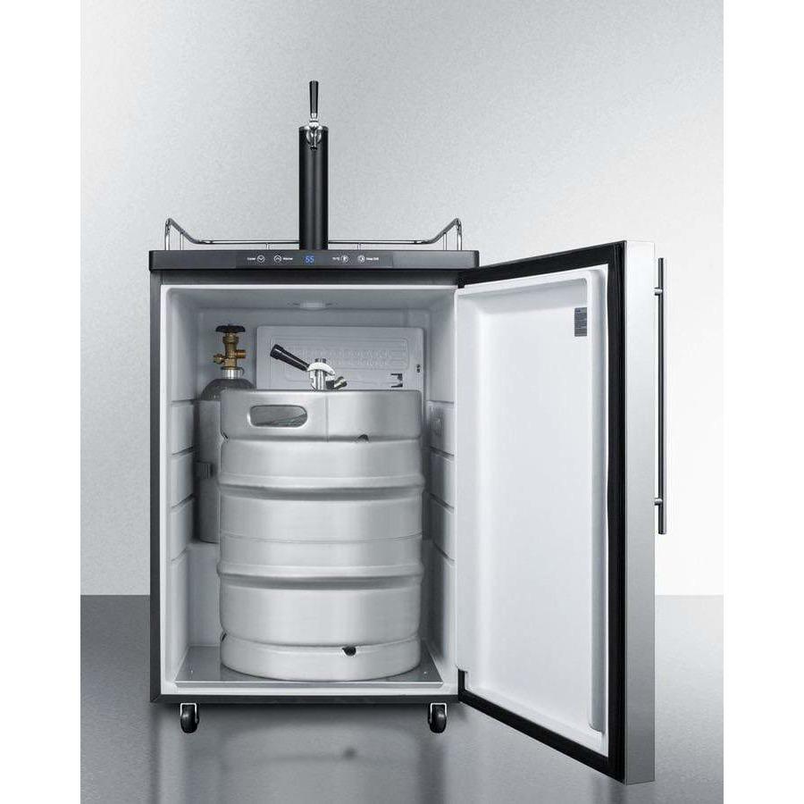 Summit 24" Single Tap Stainless Steel Built-In Kegerator SBC635MBISSHV Kegerators SBC635MBISSHV Wine Coolers Empire