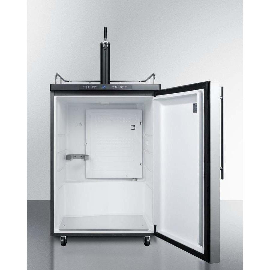 Summit 24" Single Tap Stainless Steel Built-In Kegerator SBC635MBISSHV Kegerators SBC635MBISSHV Wine Coolers Empire
