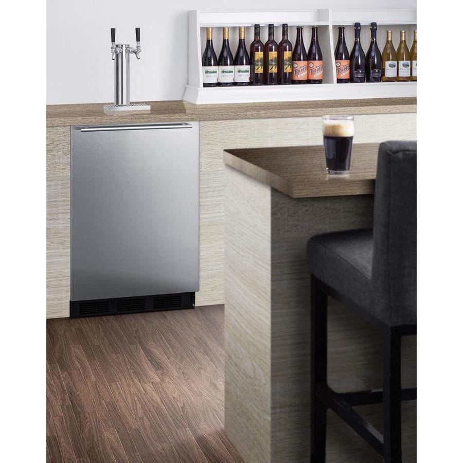 Summit 24" Single Tap Stainless Steel Commercial ADA Kegerator SBC58BBIADA Kegerators SBC58BBIADA Wine Coolers Empire