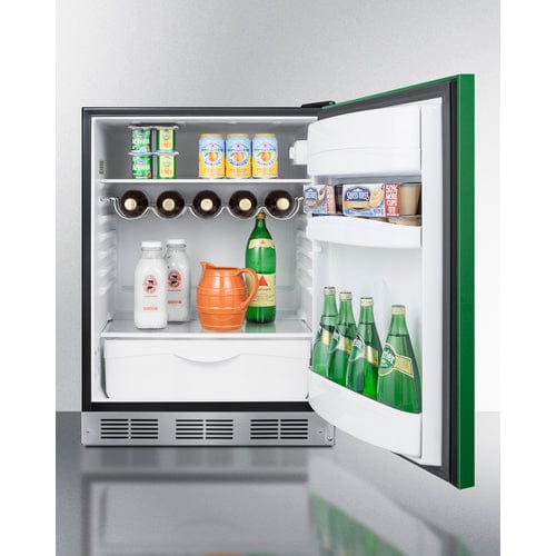 Summit 24" Undercounter Green Door All-Refrigerator BAR631BKG Refrigerators BAR631BKG Wine Coolers Empire