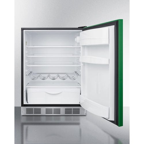 Summit 24" Undercounter Green Door All-Refrigerator BAR631BKG Refrigerators BAR631BKG Wine Coolers Empire