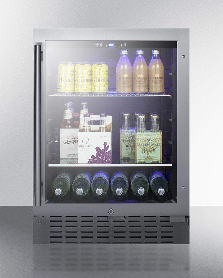 Summit 24" Wide Built-In Beverage Center SCR2466B Beverage Centers SCR2466B Wine Coolers Empire