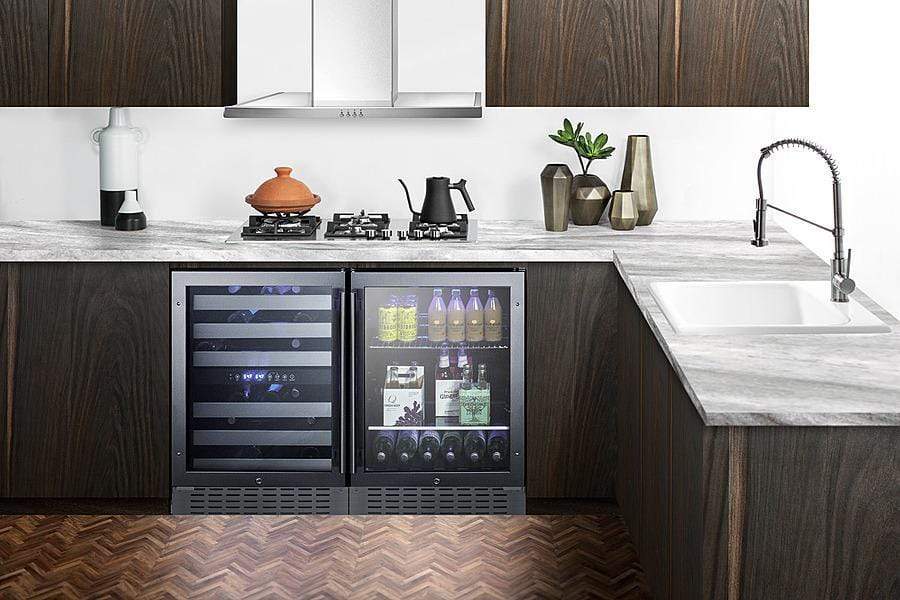 Summit 24" Wide Built-In Beverage Center SCR2466B Beverage Centers SCR2466B Wine Coolers Empire