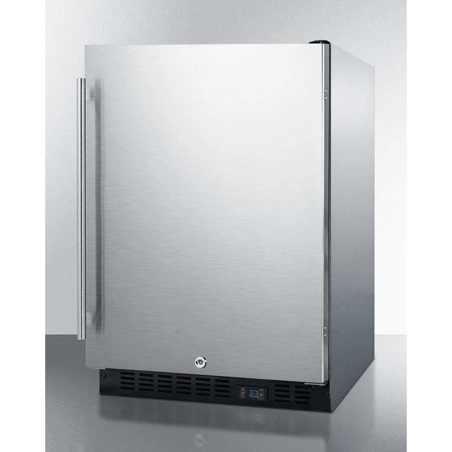 Summit 24" Wide Built-In Beverage Fridge SCR610BLSDCSS Beverage Centers SCR610BLSDCSS Wine Coolers Empire