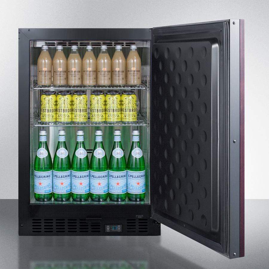 Summit 24" Wide Built-In Beverage Fridge SCR610BLSDIF Beverage Centers SCR610BLSDIF Wine Coolers Empire
