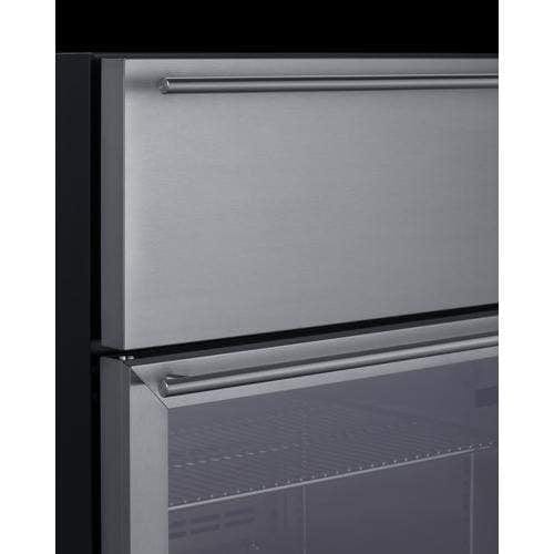 Summit 24" Wide Built-In Commercial Beverage Refrigerator With Top Drawer SCR615TD Beverage Centers SCR615TD Wine Coolers Empire