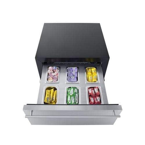 Summit 24" Wide Built-In Commercial Beverage Refrigerator With Top Drawer SCR615TD Beverage Centers SCR615TD Wine Coolers Empire