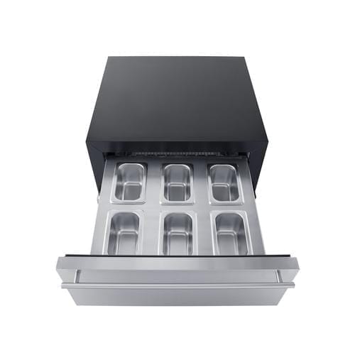 Summit 24" Wide Built-In Commercial Beverage Refrigerator With Top Drawer SCR615TD Beverage Centers SCR615TD Wine Coolers Empire