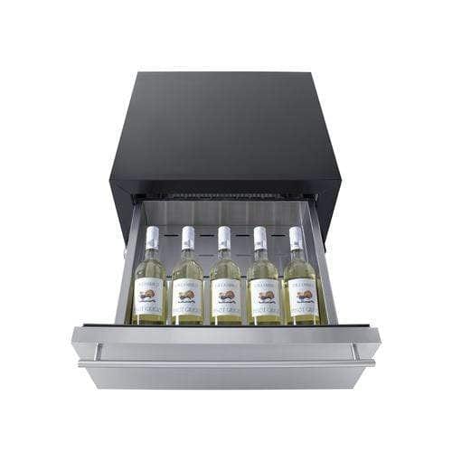 Summit 24" Wide Built-In Commercial Beverage Refrigerator With Top Drawer SCR615TD Beverage Centers SCR615TD Wine Coolers Empire