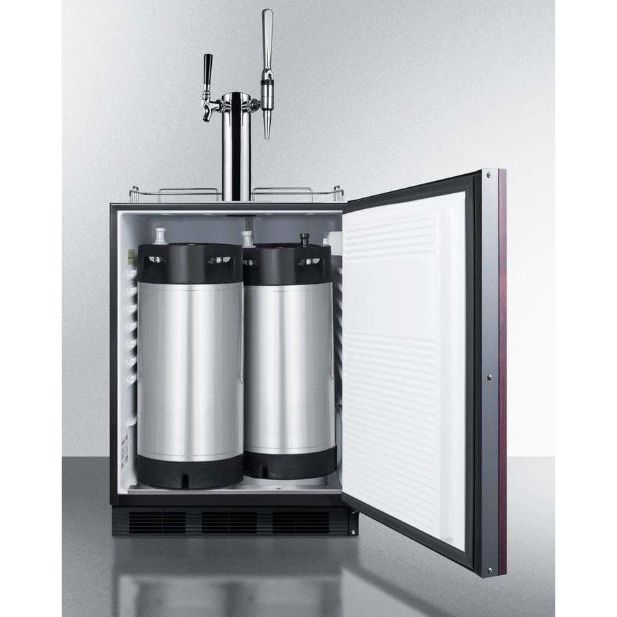 Summit 24" Wide Built-In Dual Tap Coffee Kegerator, ADA Compliant SBC58BBIIFCMTWINADA Kegerators SBC58BBIIFCMTWINADA Wine Coolers Empire