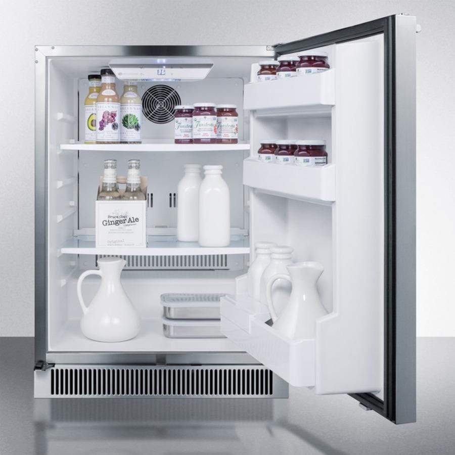 Summit 24" Wide Built-In Outdoor All-Refrigerator CL68ROS Refrigerators CL68ROS Wine Coolers Empire