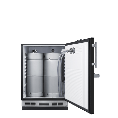 Summit 24" Wide Front Tap Black Kegerator SBC58BFRTP Kegerators SBC58BFRTP Wine Coolers Empire