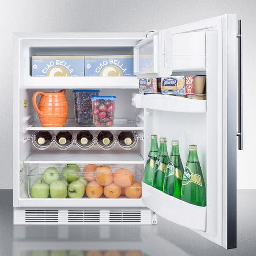 Summit 24" Wide Stainless Steel ADA Refrigerator-Freezer CT661WSSHVADA Refrigerators CT661WSSHVADA Wine Coolers Empire