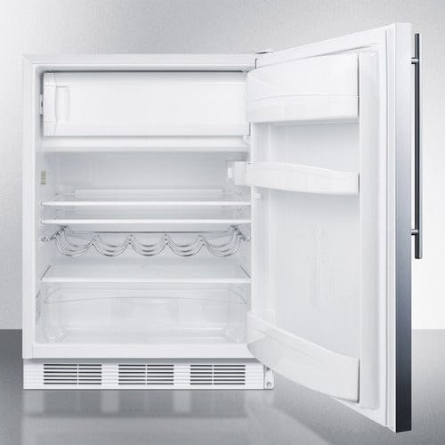 Summit 24" Wide Stainless Steel ADA Refrigerator-Freezer CT661WSSHVADA Refrigerators CT661WSSHVADA Wine Coolers Empire