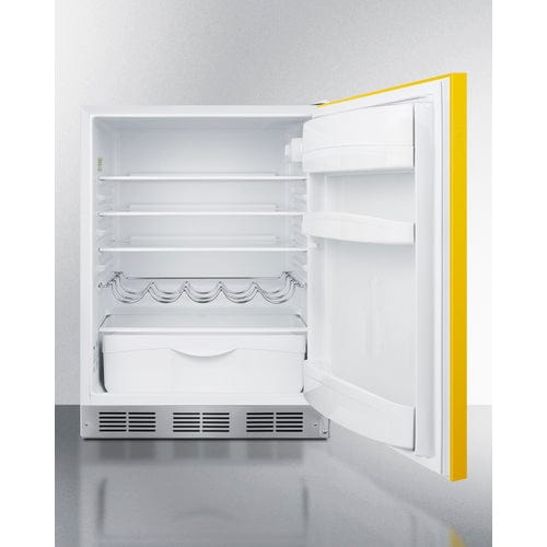 Summit 24" Yellow Finish All-Refrigerator BAR611WHY Refrigerators BAR611WHY Wine Coolers Empire