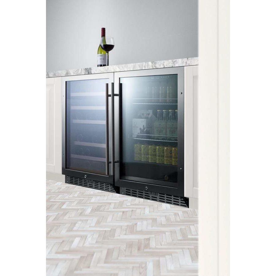 Summit 44 Bottle 24" Wide Built-In Wine Fridge SWC532LBISTCSS Wine Coolers SWC532LBISTCSS Wine Coolers Empire