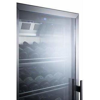 Summit 80 Bottle Commercial 24" Diamond Series Single Zone Black Left Hinge Commercial Wine Fridge SCR1401LHCH Wine Coolers SCR1401LHCH Wine Coolers Empire