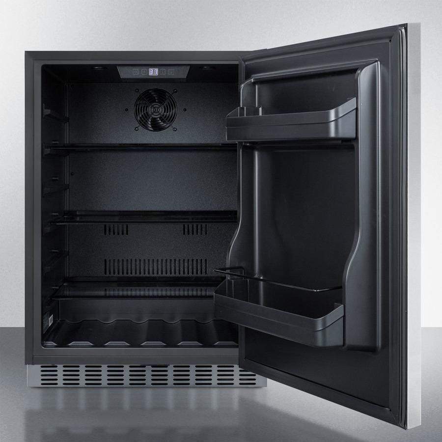 Summit Classic 24" Wide Built-In Outdoor All-Refrigerator CL67ROSB Refrigerators CL67ROSB Wine Coolers Empire