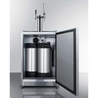 Summit Commercial 24" Built-In Automatic Defrost Outdoor Coffee Kegerator SBC695OSCMTWIN Coffee Dispensers SBC695OSCMTWIN Wine Coolers Empire