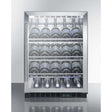 Summit Commercial 24" Champagne Series 20 Bottle Single Zone Wine Fridge, Right Hinge  SCR610BLCHCSS Wine Coolers SCR610BLCHCSS Wine Coolers Empire