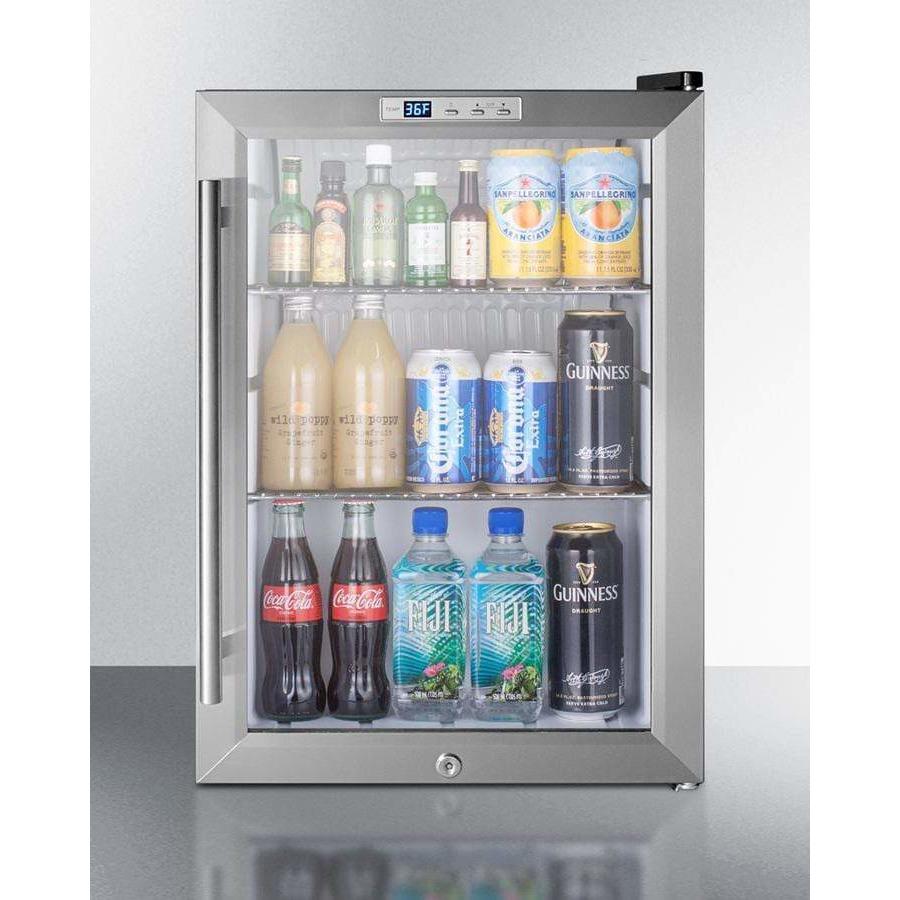 Summit Commercially approved Beverage Fridge SCR312LCSS Beverage Centers SCR312LCSS Wine Coolers Empire