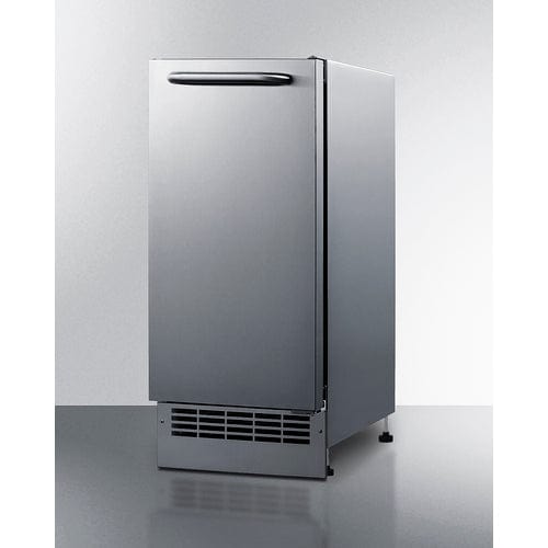 Summit Stainless Steel Drain Free Icemaker BIM26H34 Ice Makers BIM26H34 Wine Coolers Empire