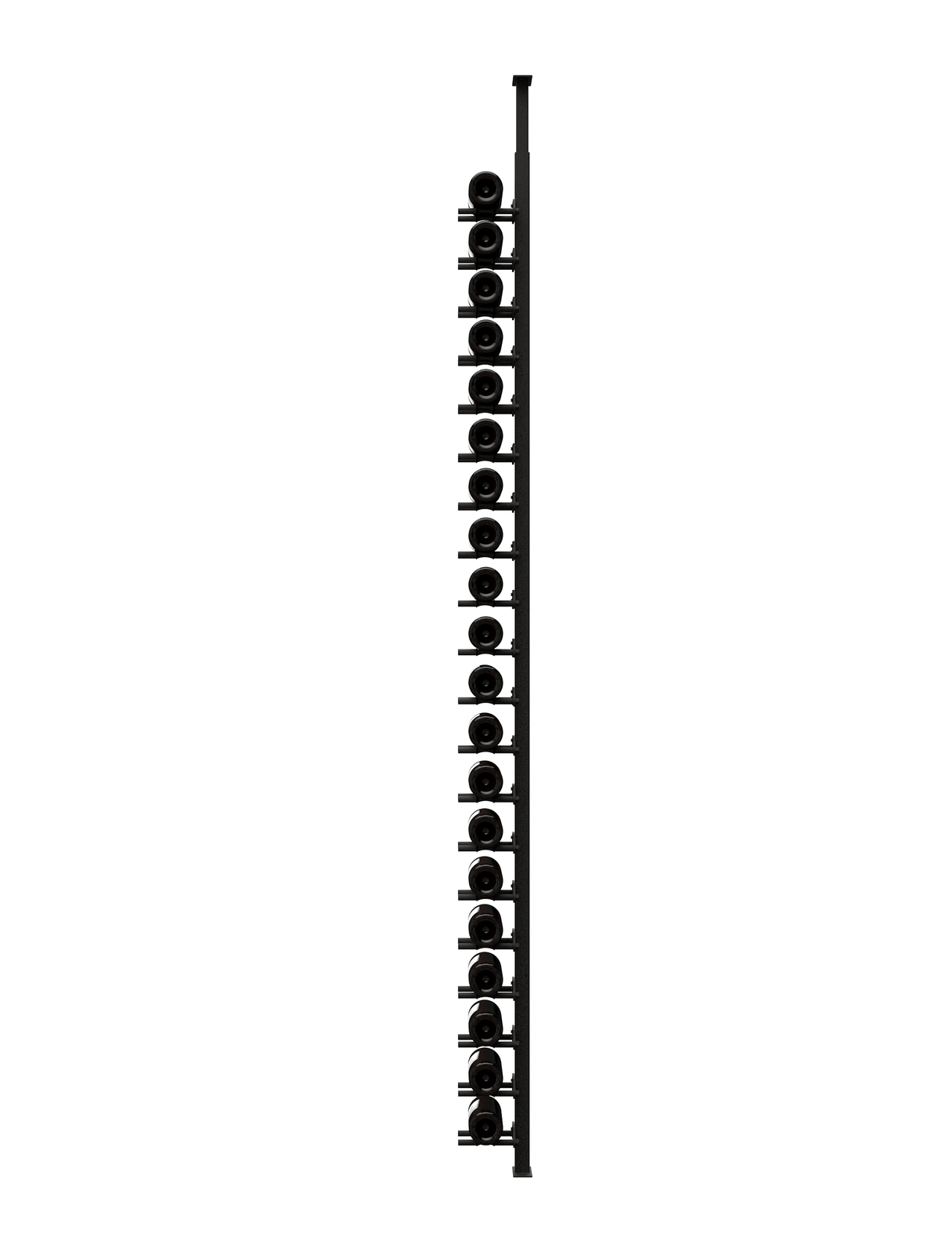 Ultra Wine Racks 21 Bottles HZ 1-Sided Floor-to-Ceiling Display Wine Racks FTC-BLK-1SD-1D-8FT Wine Coolers Empire