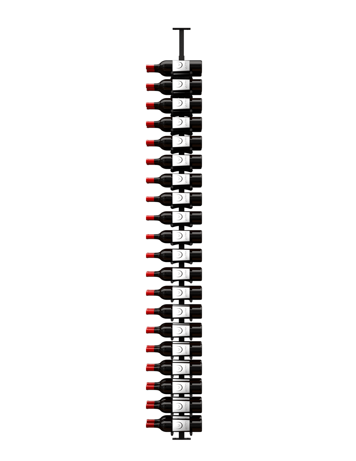 Ultra Wine Racks 42 Bottles HZ 1-Sided Floor-to-Ceiling Display Wine Racks FTC-BLK-1SD-2D-8FT Wine Coolers Empire