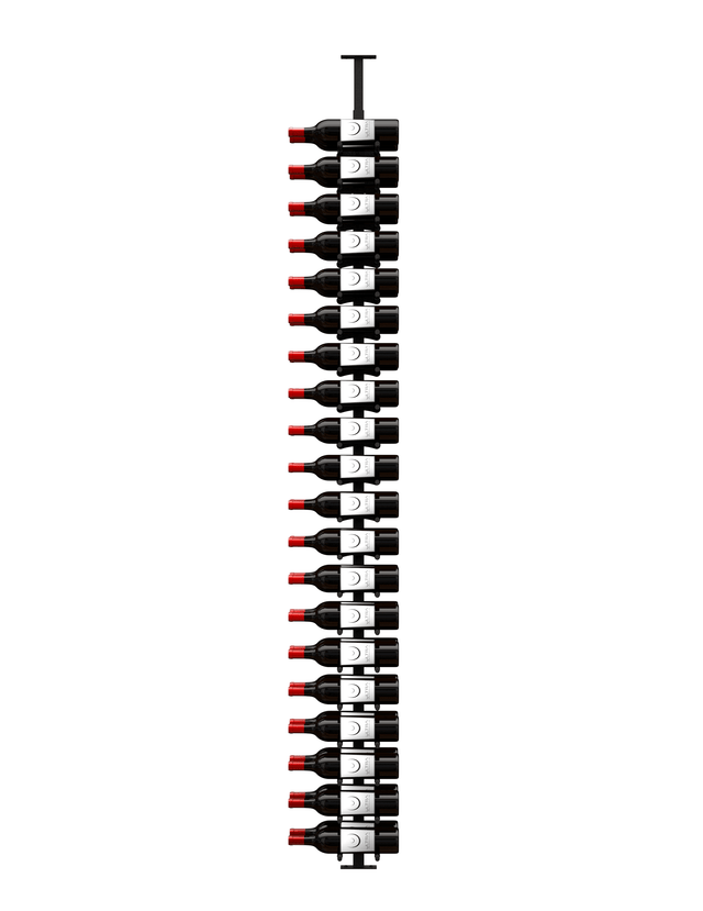 Ultra Wine Racks 42 Bottles HZ 1-Sided Floor-to-Ceiling Display Wine Racks FTC-BLK-1SD-2D-8FT Wine Coolers Empire